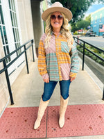 Mustard Plaid Top