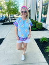 Blue Floral Umgee Top