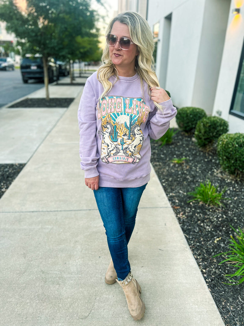 Purple Cowgirl Sweatshirt