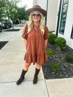 Brown Denim Dress-Entro