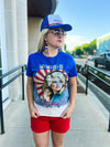 Bleached 4th of July Tee-Royal