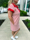 Red Striped She & Sky Dress