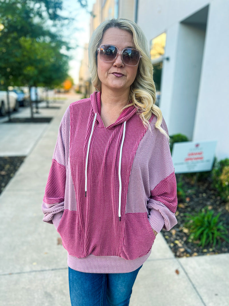 Mauve Drawstring Hoodie