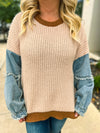 Brown Denim Sweater