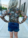 Floral Mesh Top