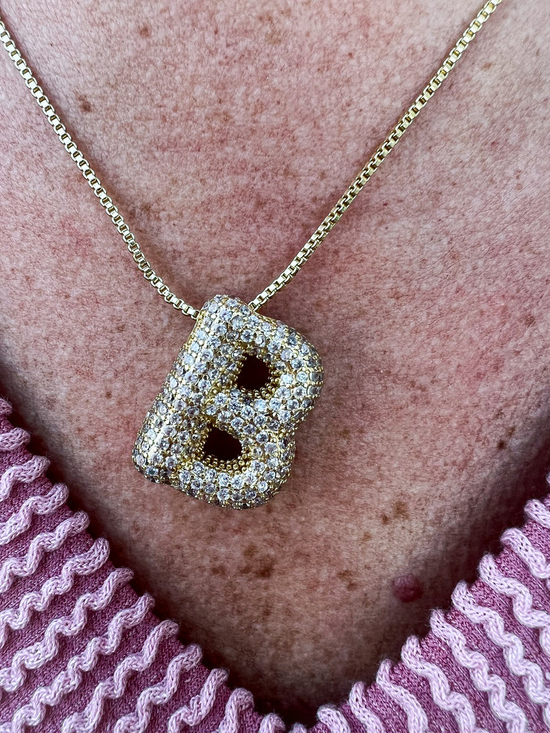 Bubble Initial Necklace