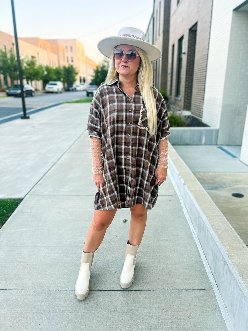 Plaid Fall Dress-Entro