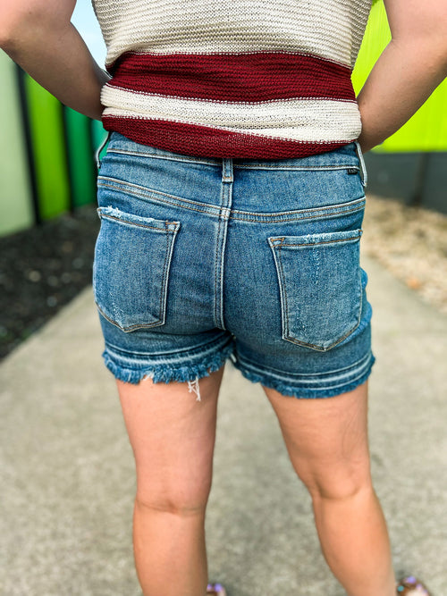 Mid Rise Risen Shorts
