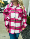 Pink & Brown Plaid Shacket