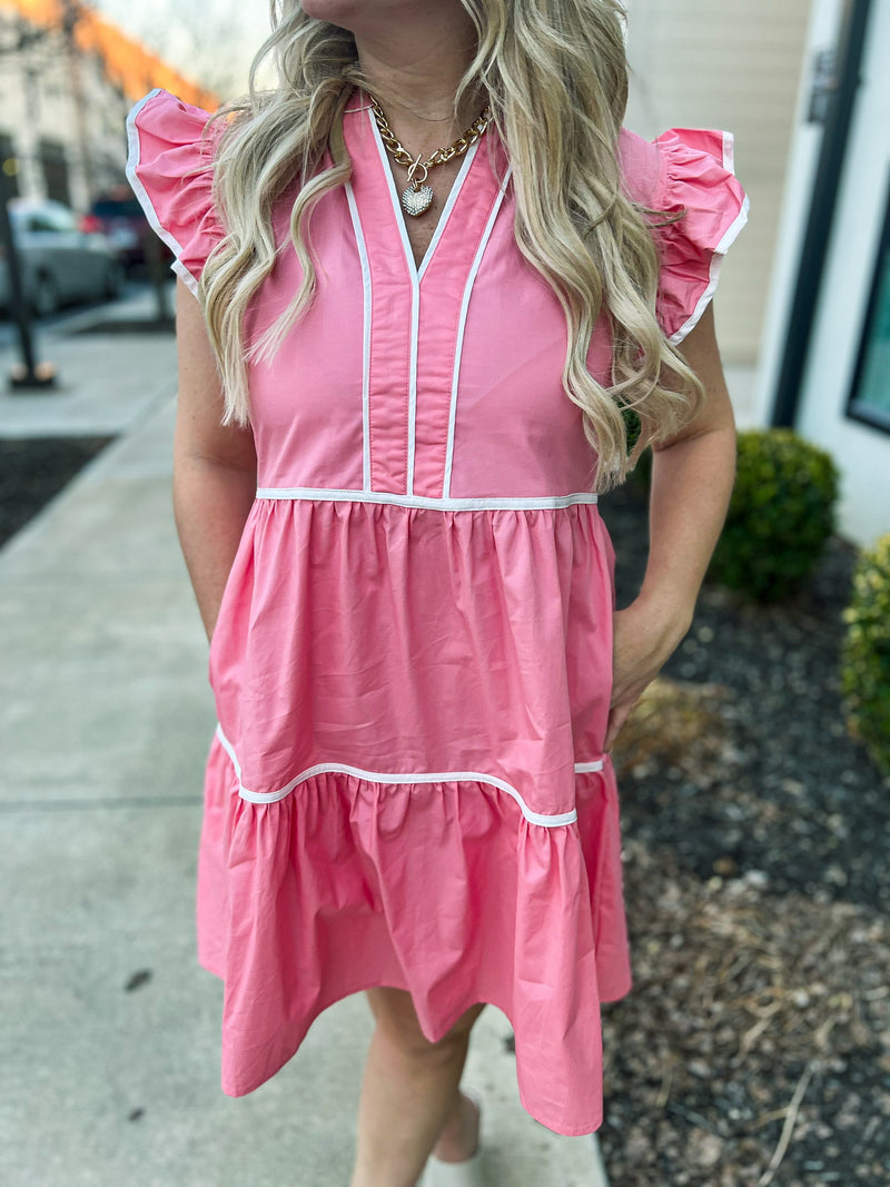 Pink Ruffle Dress