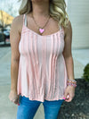 Blush POL Lace Tank