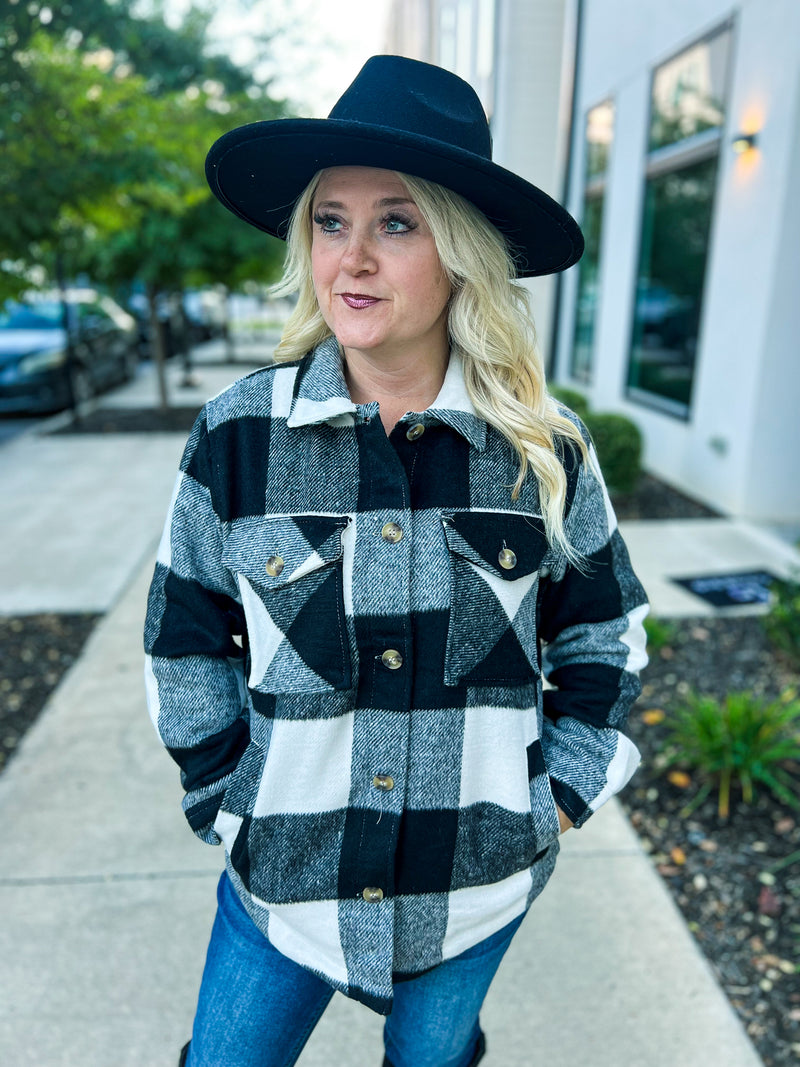 Black Plaid Shacket