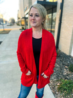 Red Knit Cardigan