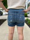 Dark Wash Judy Blue Shorts-Rolled Hem