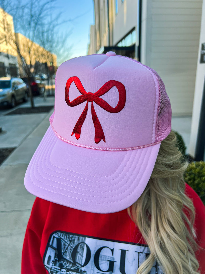 Pink Bow Cap