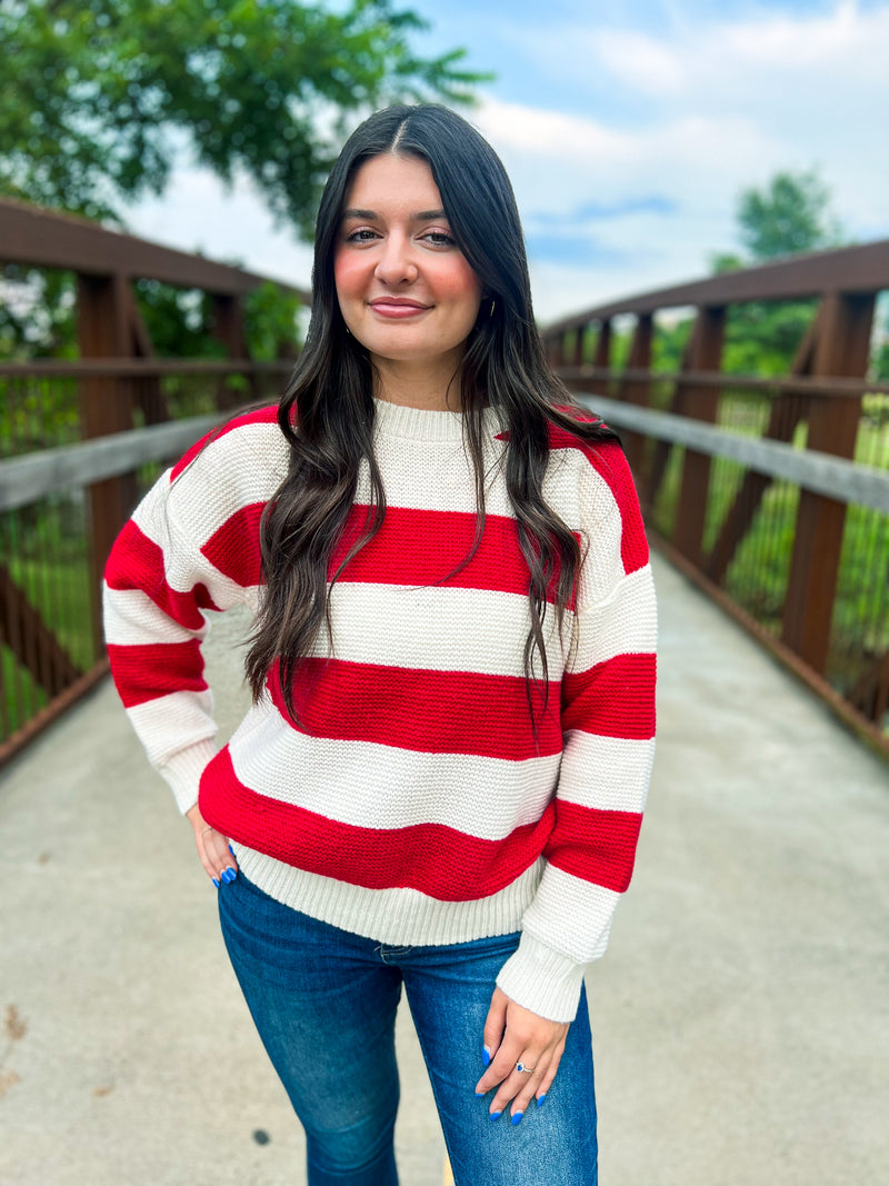 Red Striped Sweater