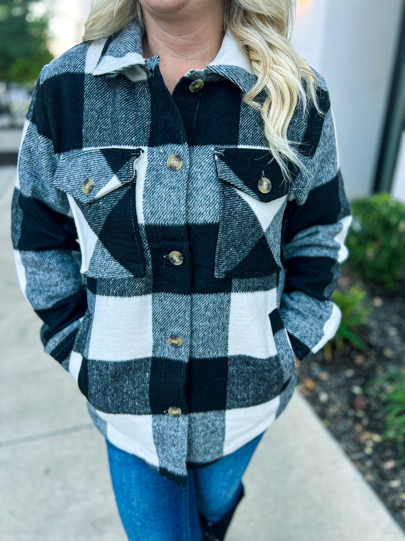 Black Plaid Shacket