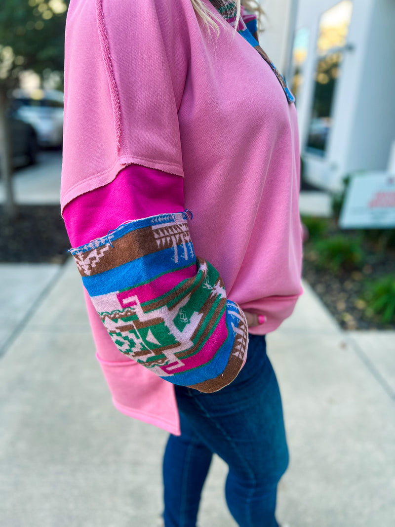 Bibi Aztec Pink Top