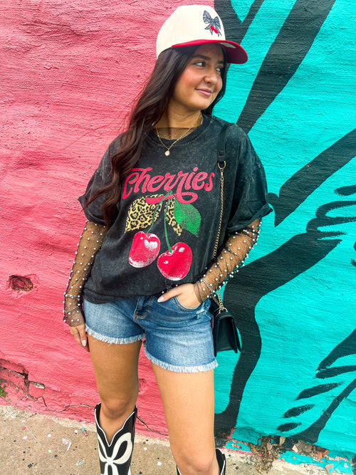 Leopard Cherry Tee