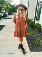 Brown Denim Dress-Entro