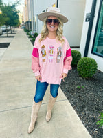 Pink Corduroy Nutcracker Top