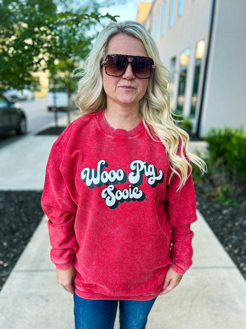 Woo Pig Sooie Corded Pullover