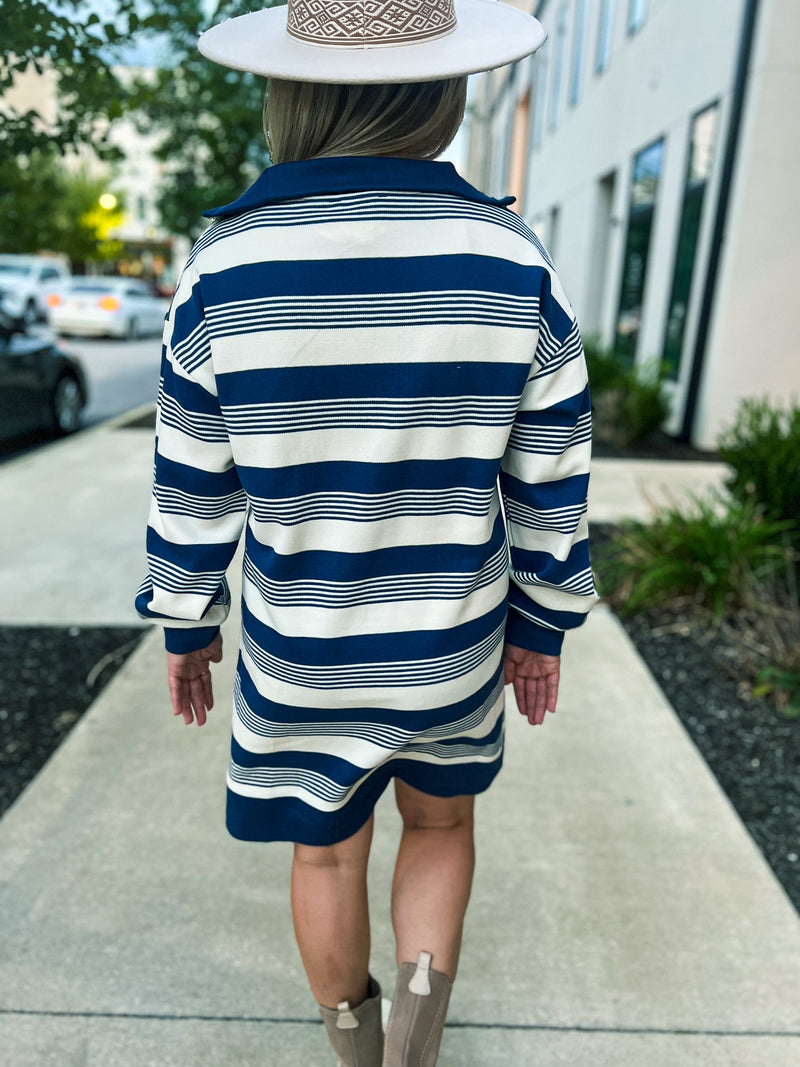 Blue Striped Dress