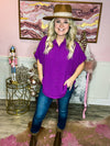 Plum Button Up Top