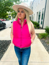 Puffer Vest-Pink