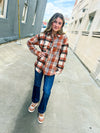 Rust Plaid Button Up