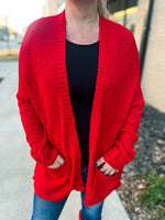 Red Knit Cardigan