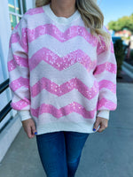 Pink Striped Sweater