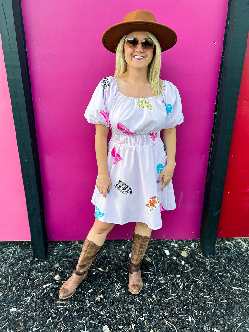Pink Cowboy Hat Dress