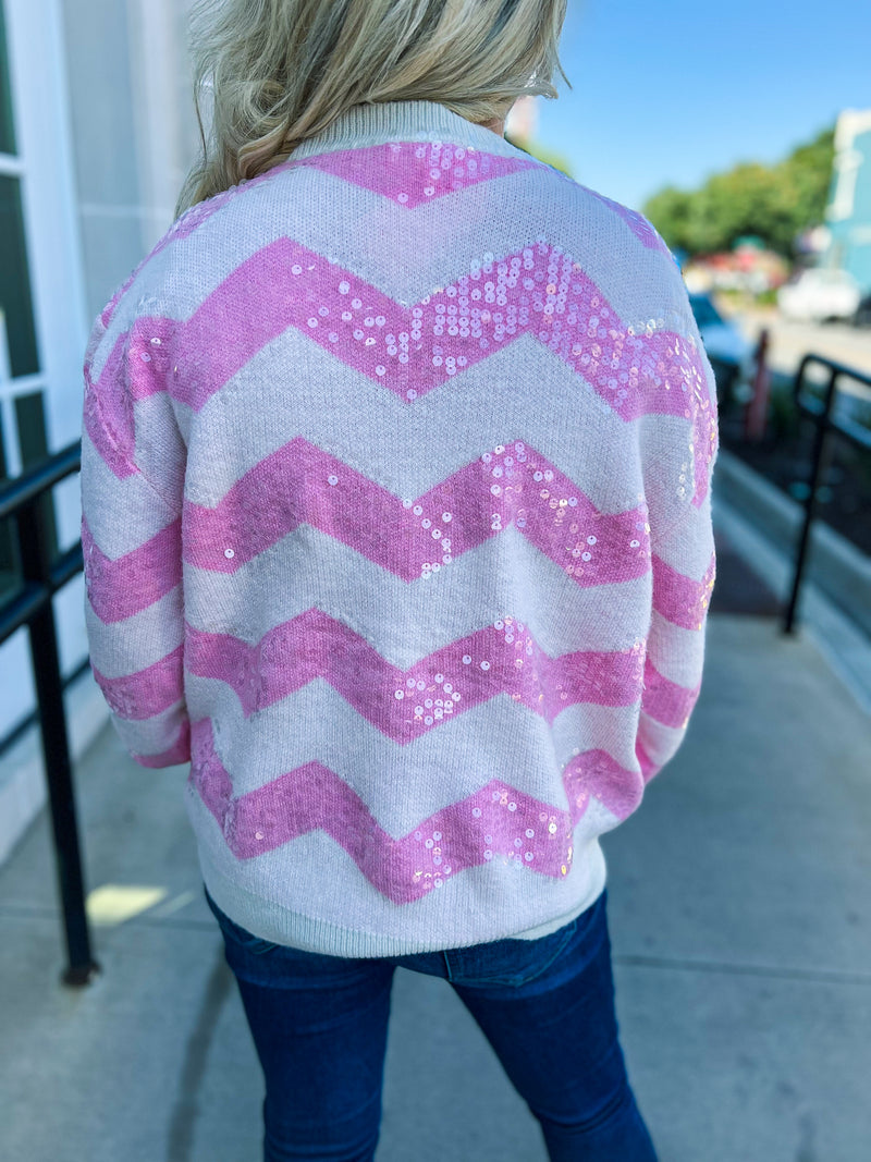 Pink Striped Sweater