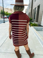 Chestnut Striped Dress