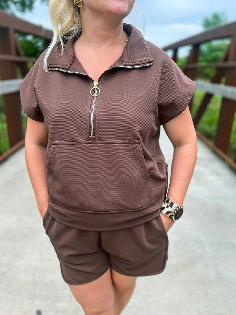 Brown Pocket Shorts