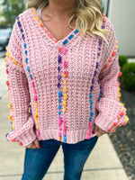 Pink Multi Thread Sweater