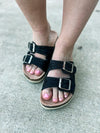 Black Sequin Sandals