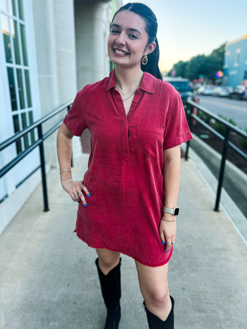 Red Pocket Dress