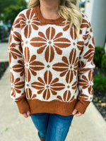 Rust Flower Sweater