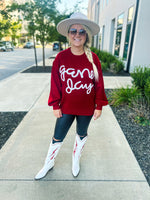 Red Gameday Sweater-Timing