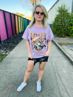 Free Spirit Graphic Tee-Purple