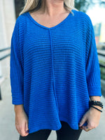 Blue V-neck Sweater