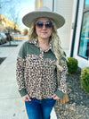 Cheetah Ribbed Button Up