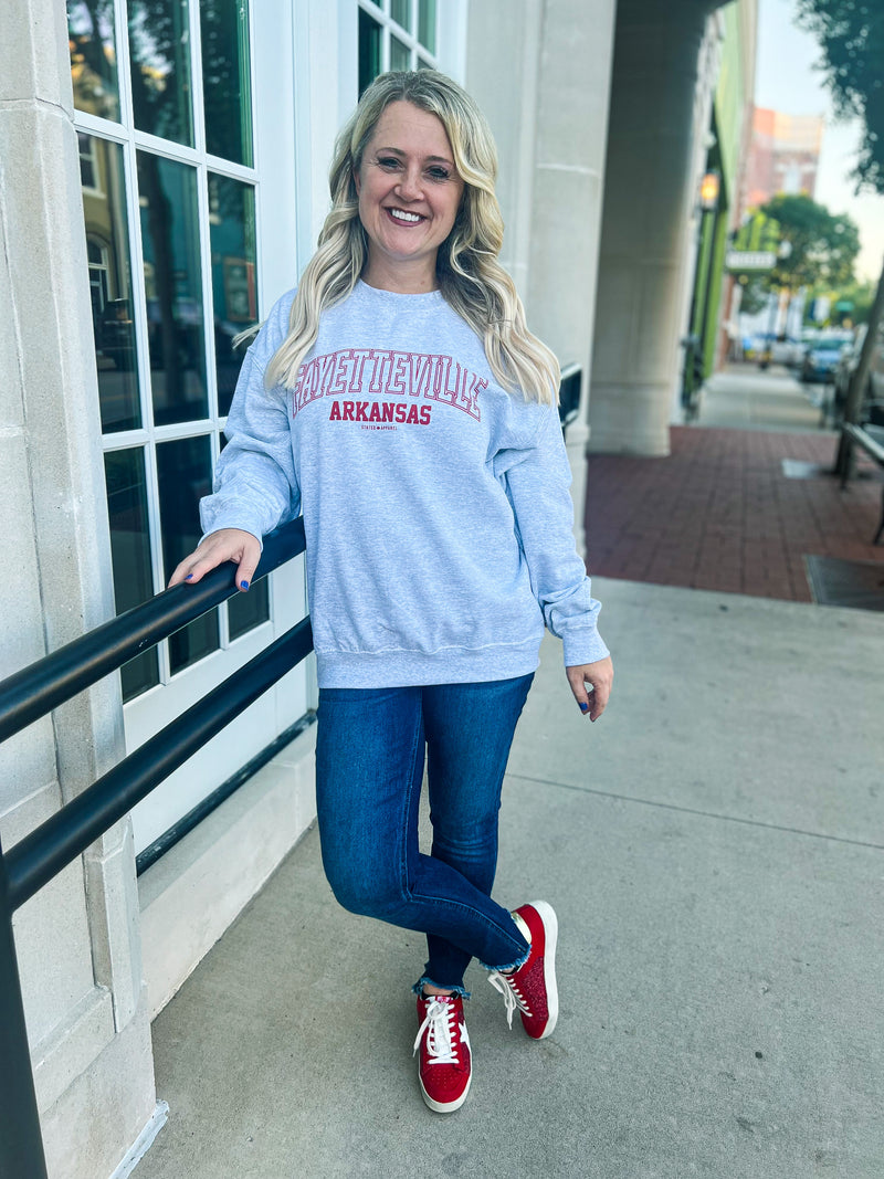 Heather Gray Fayetteville Sweatshirt
