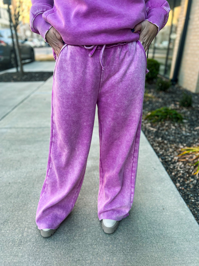 Pink Palazzo Sweatpants