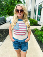 Sleeveless USA Plaid Sweater