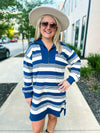 Blue Striped Dress