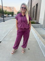 Plum Fall Joggers