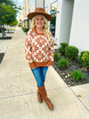 Rust Flower Sweater